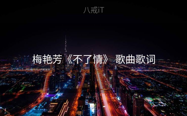 梅艳芳《不了情》 歌曲歌词
