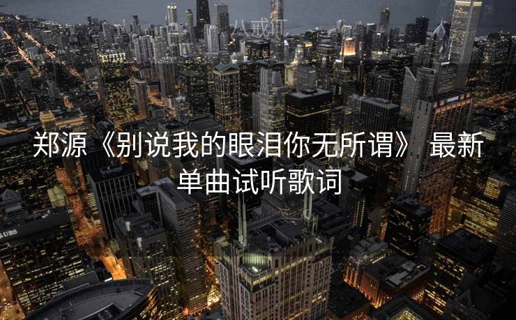 郑源《别说我的眼泪你无所谓》 最新单曲试听歌词
