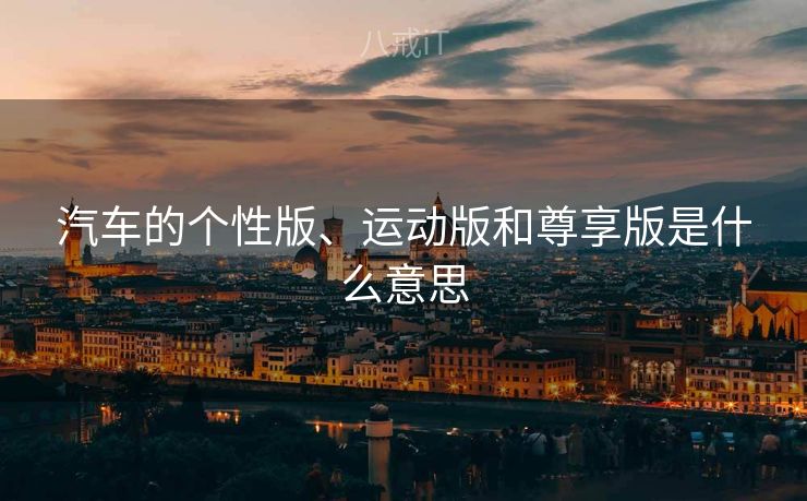 汽车的个性版、运动版和尊享版是什么意思