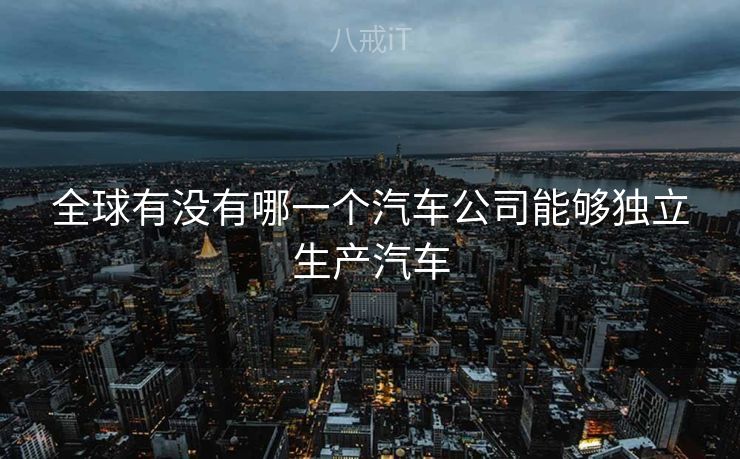 全球有没有哪一个汽车公司能够独立生产汽车