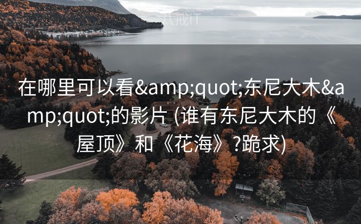 在哪里可以看"东尼大木"的影片 (谁有东尼大木的《屋顶》和《花海》?跪求)