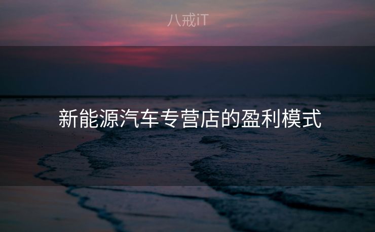  新能源汽车专营店的盈利模式