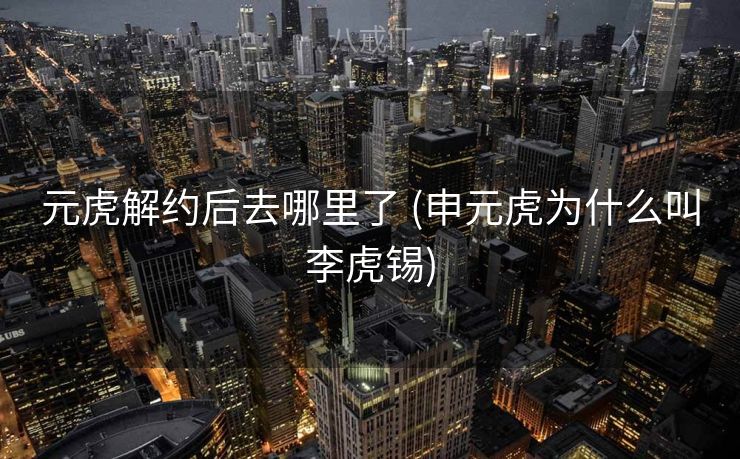 元虎解约后去哪里了 (申元虎为什么叫李虎锡)