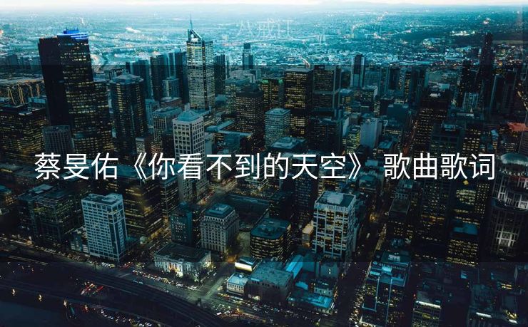 蔡旻佑《你看不到的天空》 歌曲歌词