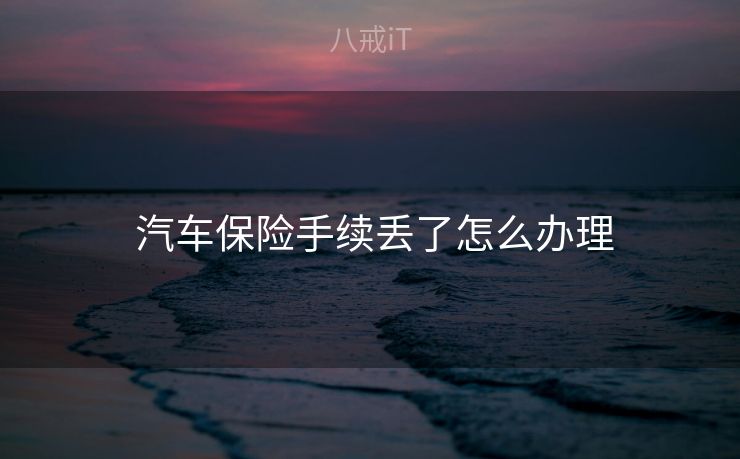  汽车保险手续丢了怎么办理