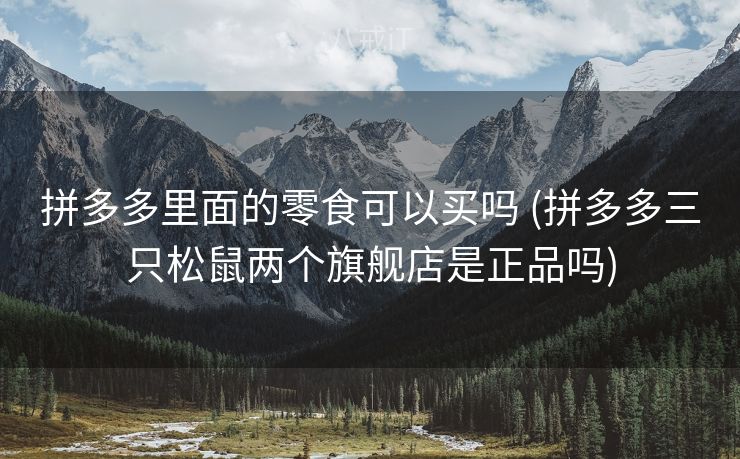 拼多多里面的零食可以买吗 (拼多多三只松鼠两个旗舰店是正品吗)