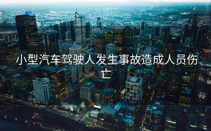  小型汽车驾驶人发生事故造成人员伤亡