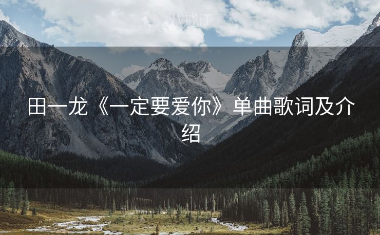 田一龙《一定要爱你》单曲歌词及介绍