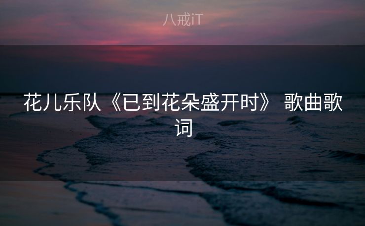 花儿乐队《已到花朵盛开时》 歌曲歌词