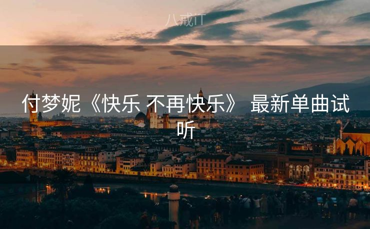 付梦妮《快乐 不再快乐》 最新单曲试听