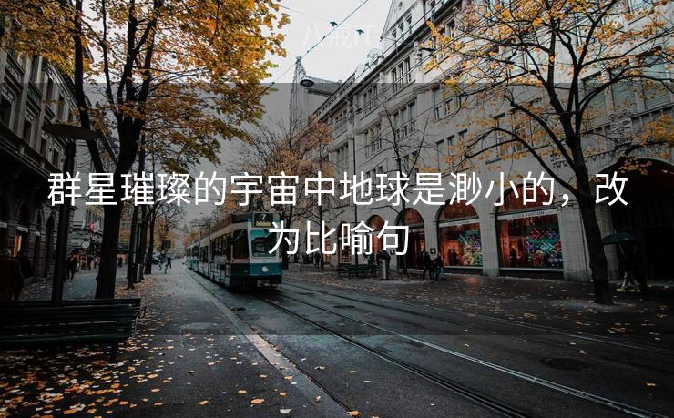 群星璀璨的宇宙中地球是渺小的，改为比喻句
