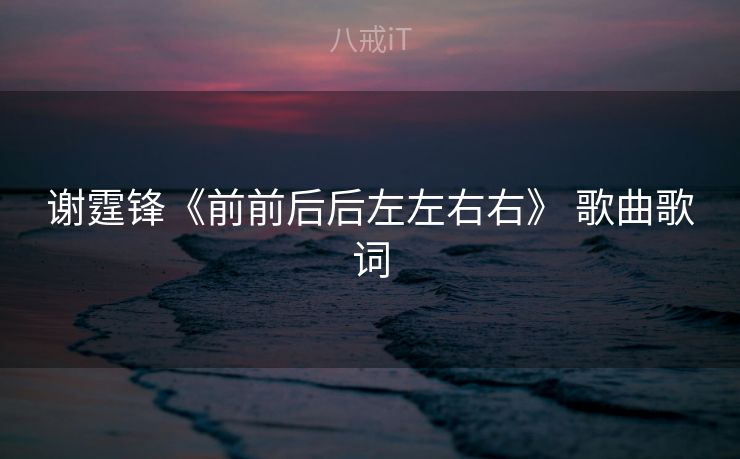 谢霆锋《前前后后左左右右》 歌曲歌词