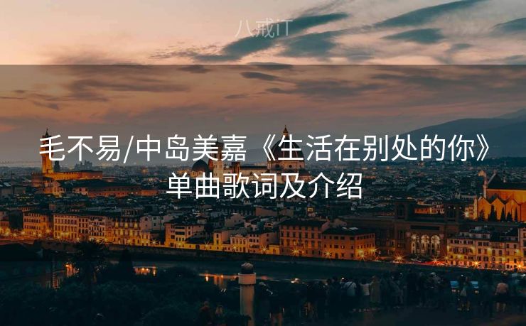 毛不易/中岛美嘉《生活在别处的你》单曲歌词及介绍