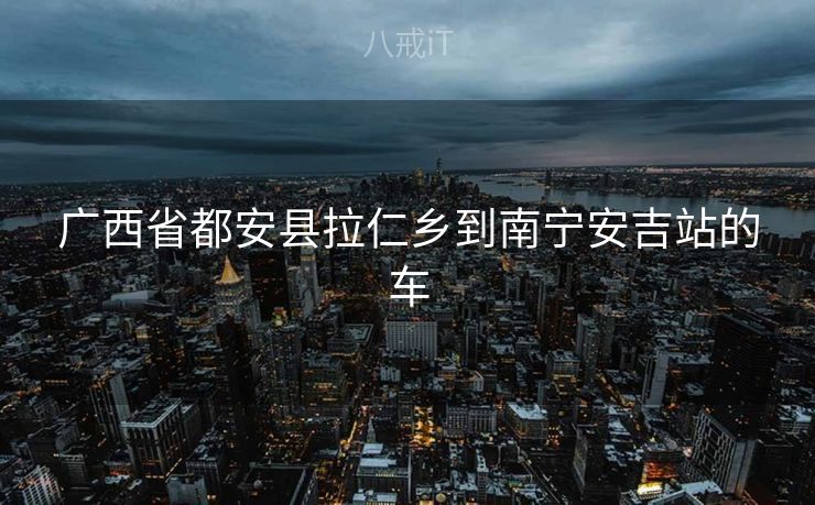 广西省都安县拉仁乡到南宁安吉站的车 广西省都安县拉仁乡到南宁安吉站的车