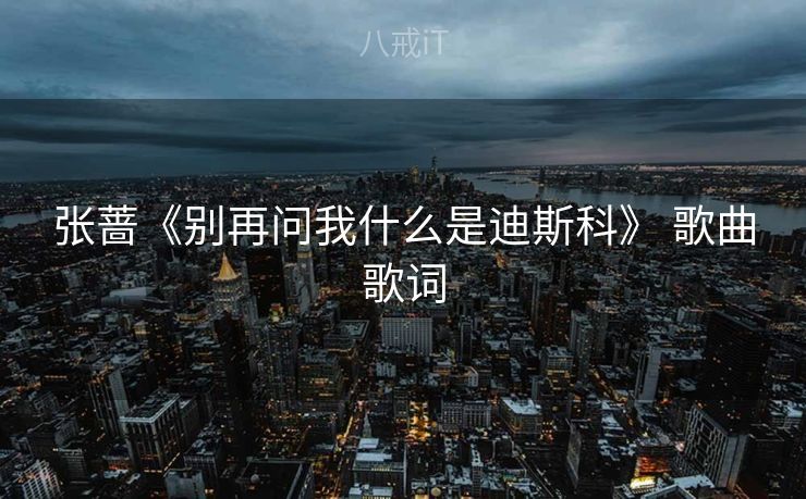 张蔷《别再问我什么是迪斯科》 歌曲歌词