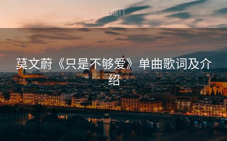 莫文蔚《只是不够爱》单曲歌词及介绍