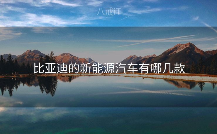 比亚迪的新能源汽车有哪几款