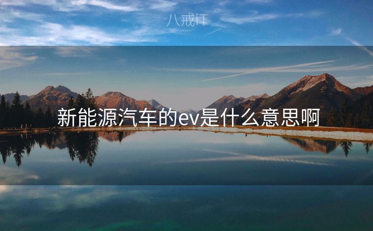  新能源汽车的ev是什么意思啊