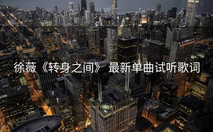 徐薇《转身之间》 最新单曲试听歌词