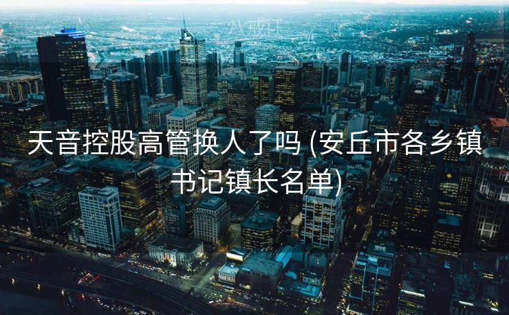 天音控股高管换人了吗 (安丘市各乡镇书记镇长名单)