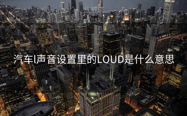 汽车l声音设置里的LOUD是什么意思