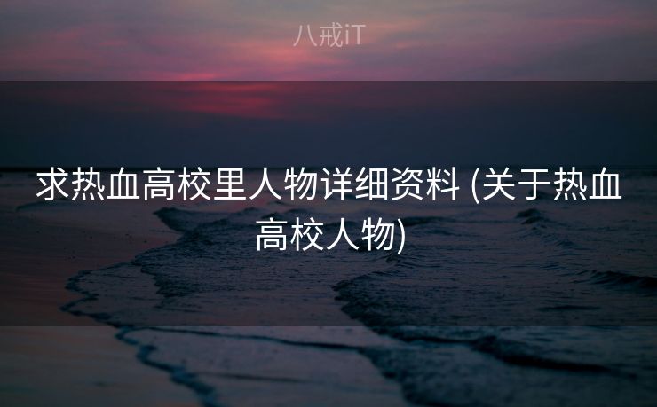 求热血高校里人物详细资料 (关于热血高校人物)