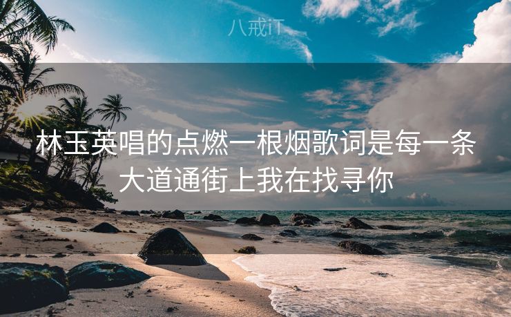林玉英唱的点燃一根烟歌词是每一条大道通街上我在找寻你