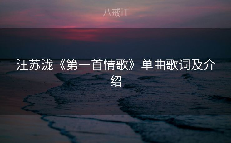 汪苏泷《第一首情歌》单曲歌词及介绍