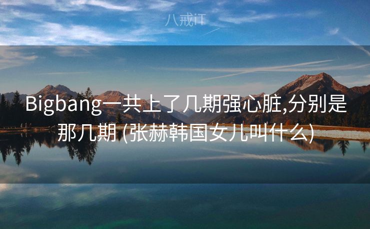 Bigbang一共上了几期强心脏,分别是那几期 (张赫韩国女儿叫什么)