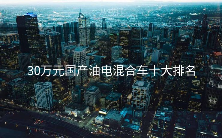 30万元国产油电混合车十大排名