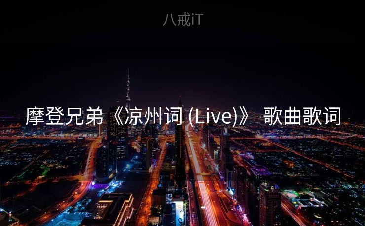 摩登兄弟《凉州词 (Live)》 歌曲歌词