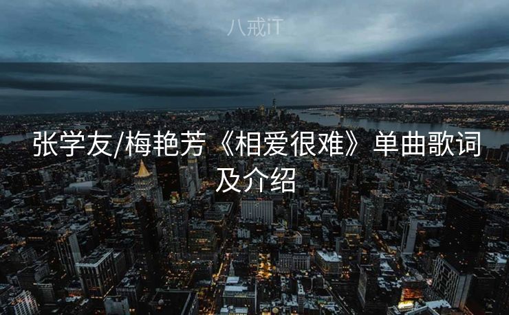 张学友/梅艳芳《相爱很难》单曲歌词及介绍