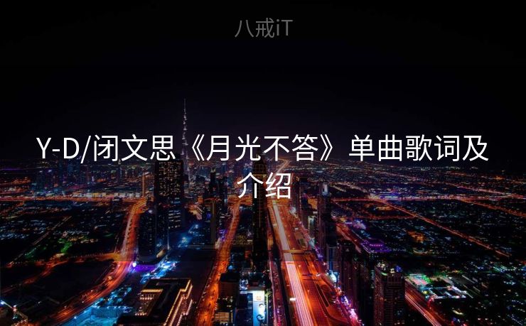 Y-D/闭文思《月光不答》单曲歌词及介绍