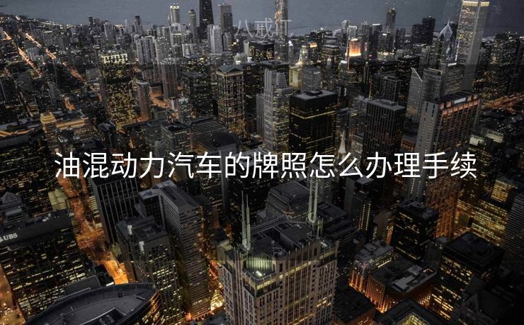 油混动力汽车的牌照怎么办理手续