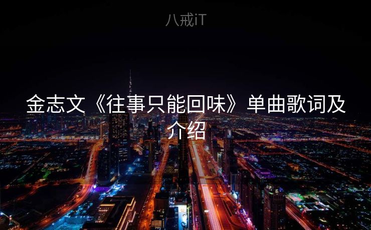 金志文《往事只能回味》单曲歌词及介绍