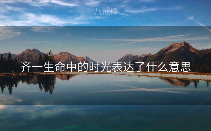 齐一生命中的时光表达了什么意思