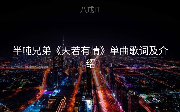 半吨兄弟《天若有情》单曲歌词及介绍