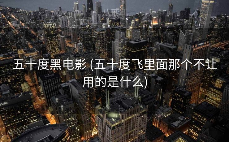 五十度黑电影 (五十度飞里面那个不让用的是什么)