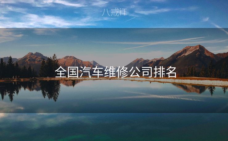  全国汽车维修公司排名