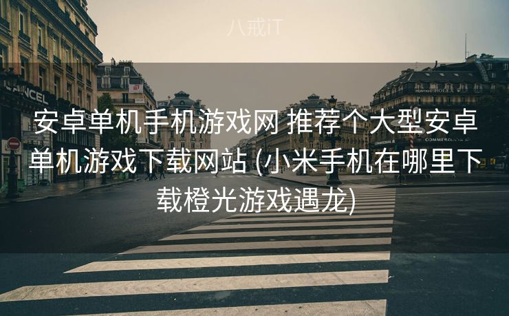 安卓单机手机游戏网 推荐个大型安卓单机游戏下载网站 (小米手机在哪里下载橙光游戏遇龙)