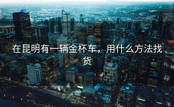 在昆明有一辆金杯车，用什么方法找货