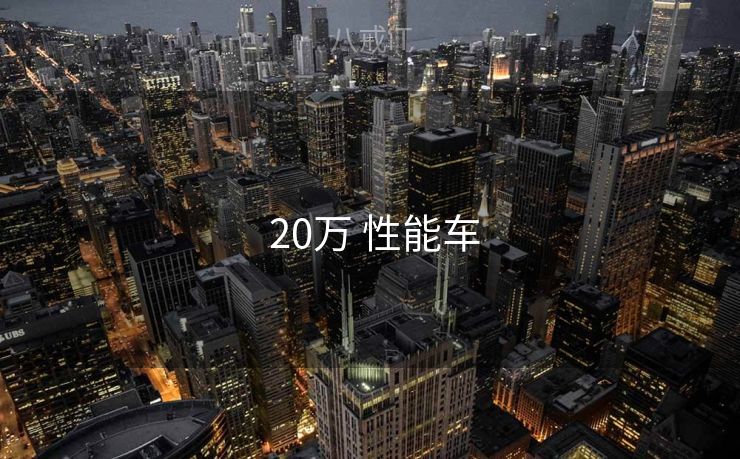  20万 性能车