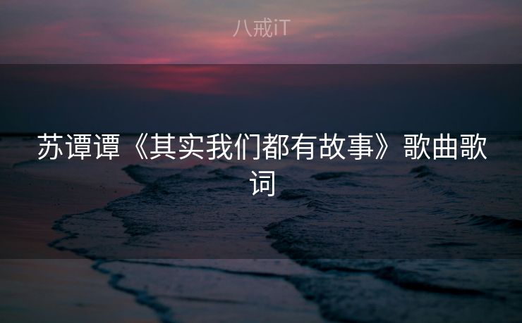 苏谭谭《其实我们都有故事》歌曲歌词